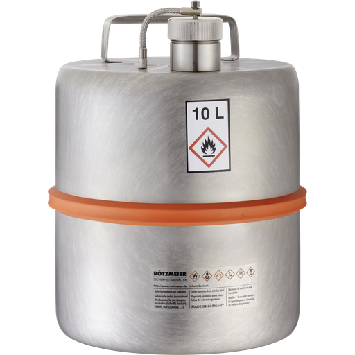 [032.963.02] BIDÓN DE TRANSPORTE DE ACERO INOXIDABLE CON ORIFICIO SUPERIOR PARA LÍQUIDOS INFLAMABLES.