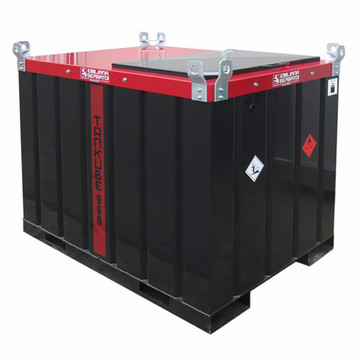 [044.951.19] DEPÓSITO DE TRANSPORTE DE GASÓLEO DE ACERO DE DOBLE PARED TANKUBE EQUIPADO CON 440 L, PARA GRUPO ELECTRÓGENO, HOMOLOGADO ADR.