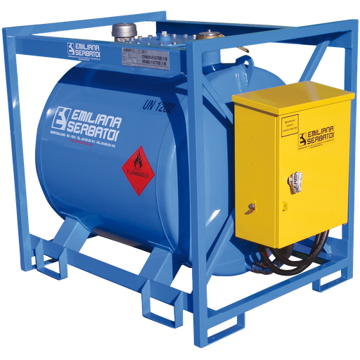 [021.432.16] DEPÓSITO DE TRANSPORTE DE GASÓLEO DE ACERO EQUIPADO CON 620 L.