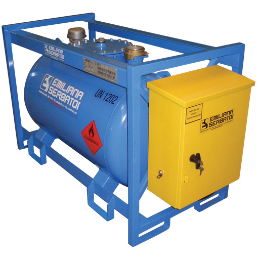 [025.439.65] Depósito De Transporte De Gasóleo De Acero Equipado Con 380 L.