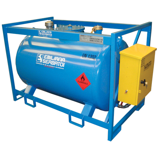 [025.439.90] DEPÓSITO DE TRANSPORTE DE GASÓLEO DE ACERO EQUIPADO CON 910 L.