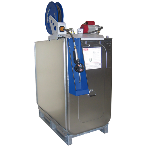 [034.097.17] DEPÓSITO DE ALMACENAMIENTO DE ACEITES DE ACERO/PE DE DOBLE PARED EQUIPADO CON 750 L.