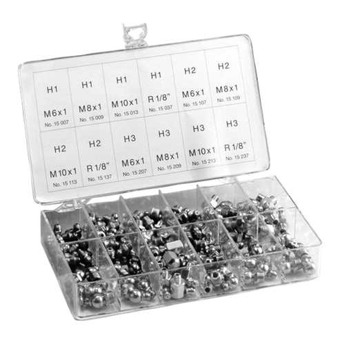 [035.028.58] CAJA DE ENGRASADORES 140 PIEZAS.