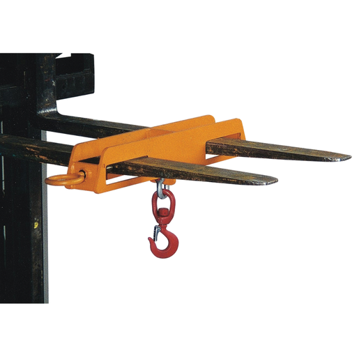 [000.973.67] GANCHO DE ELEVACIÓN PARA PASO DE 2 HORQUILLAS DE CARRETILLA ELEVADORA.