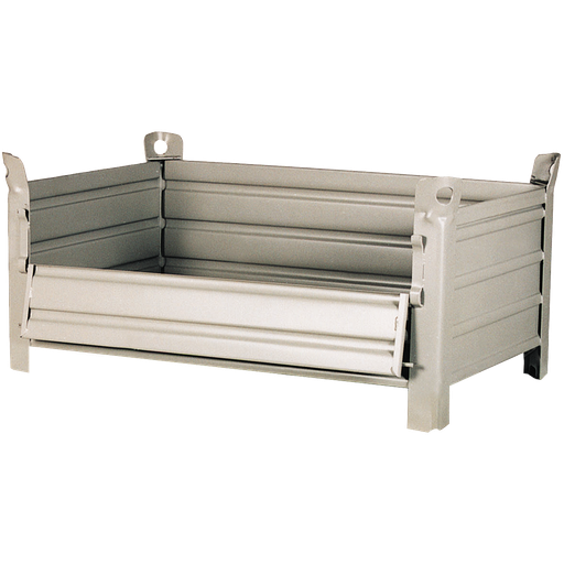 [043.075.01] Caja-Palet Metálica Con Tapa Abatible De 1235 X 835 X 600 Mm.