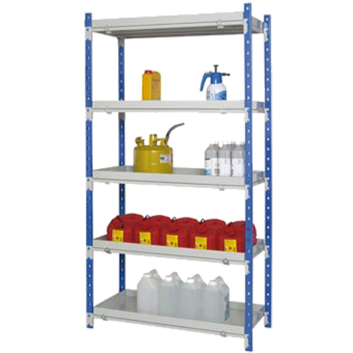[004.014.37] Estantería De Seguridad De Acero Barnizado Para Cargas Pesadas, 135 Litros.