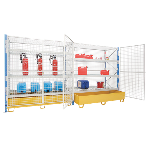 [034.254.77] SIGUIENTE ELEMENTO PARA JAULA DE SEGURIDAD CON REJILLA PARA CARGAS SEMIPESADAS.
