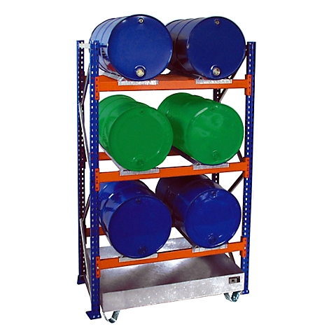 [886.466.15] ESTANTERIA PARA 6 BIDONES CON BASE RECOGE LIQUIDOS