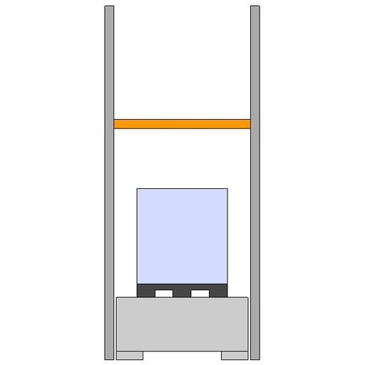 [RCU1N1GG] ESTANTERIA 2 NIVELES, 1 GRG POR NIVEL, CUBETO 1000L
