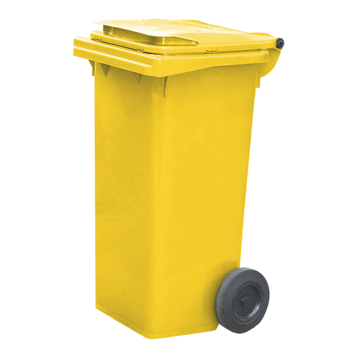 [CBE80J] CONTENEDOR PLÁSTICO DE COLOR CON 2 RUEDAS, 80 L.