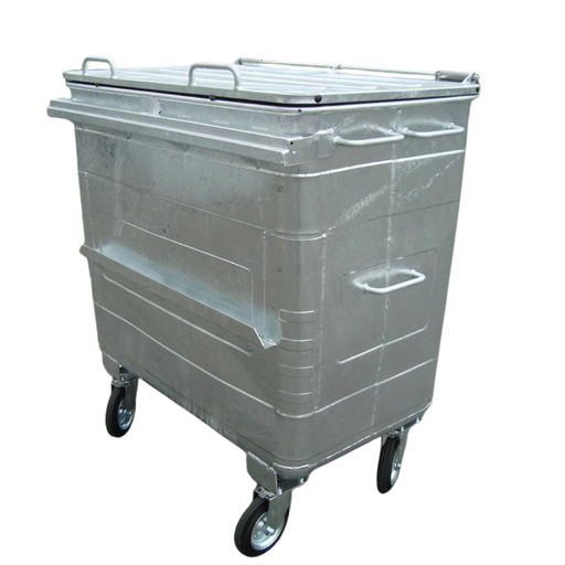 [COCONT770G] CONTENEDOR 770L EN ACERO GALVANIZADO CON RUEDAS