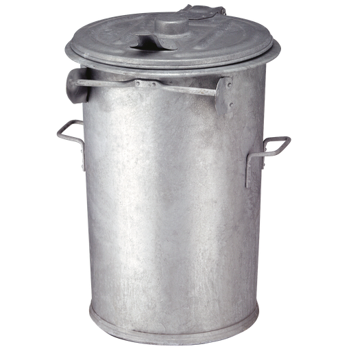 [047.144.06] Cubo De Basura Ignífugo De Acero Galvanizado De 110 L.