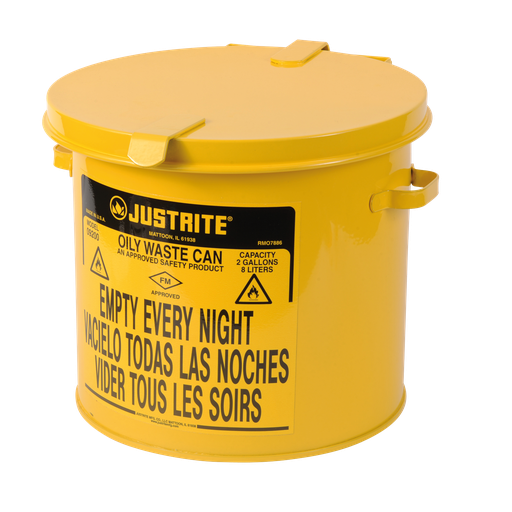 [036.521.43] PAPELERA PARA RESIDUOS ACEITOSOS Y DISOLVENTES DE 8 LITROS.