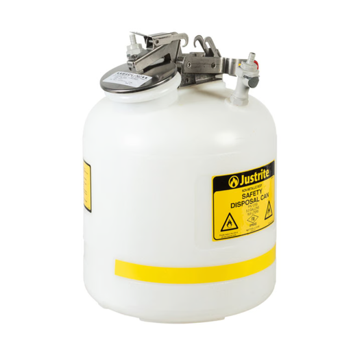 [886.461.04] Bidón De Seguridad Para Residuos Hlpc, Con Conectores Rápidos De Polipropileno Para Tubería De 3/8", 3.8 Litros, Polipropileno, Blanco.