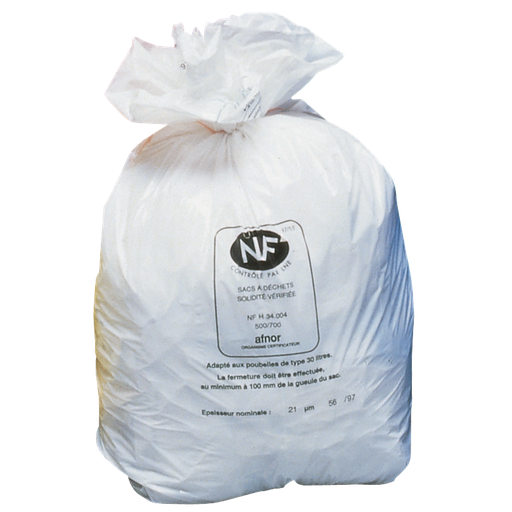 [SACW110NF] 250 BOLSAS DE BASURA NF BLANCAS, 110 L.