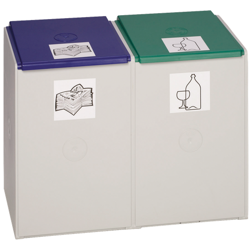 [KS142] COLECTOR PLÁSTICO DE 2 MÓDULOS DE 40 L SIN TAPA.