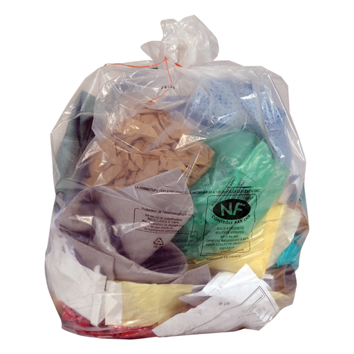 [SAC30T] 1000 BOLSAS DE RECUPERACIÓN NF TRANSPARENTES, 30 L