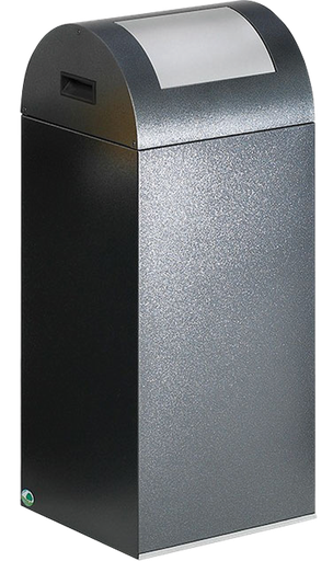 [042.673.86] PAPELERA DISEÑO CON TAPA BASCULANTE PARA RECOGIDA SELECTIVA, CAPACIDAD DE 55 LITROS.