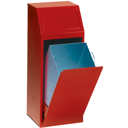 [000.961.29] PAPELERA METÁLICA ECONÓMICA PARA RECOGIDA SELECTIVA, 72 L.