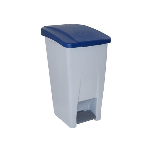 [623.987.95] CONTENEDOR CAPACIDAD 60L CON PEDAL CUERPO GRIS Y TAPA AZUL