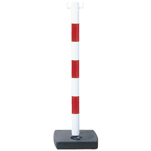 [004.373.09] POSTE DE SOPORTE DE CADENA DE PVC EN BASE CON PESO.