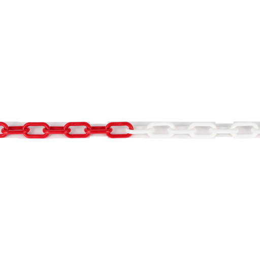 [518.530.29] CADENA DE PLÁSTICO ROJA/BLANCA 25 METROS