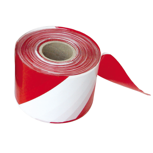 [017.697.86] CINTA DE SEÑALIZACIÓN ROJA Y BLANCA DE 100 M.