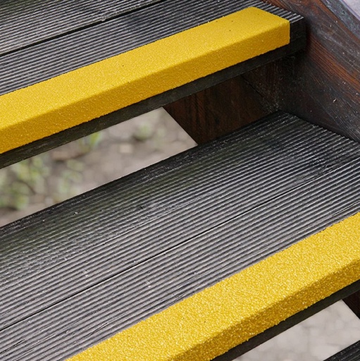 [884.489.20] Cinta Adhesiva De Señalización Amarilla Rugosa Para Escalones