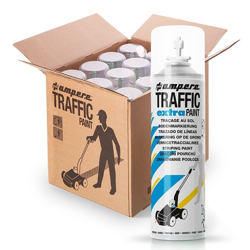 [886.173.26] CAJA DE 12 AEROSOLES PINTURA EXTRA BLANCO PARA TRAZADORA