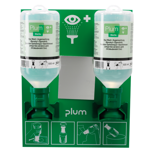 [026.542.60] Lavaojos En Estación Mural, 2 Botellas De 500Ml.