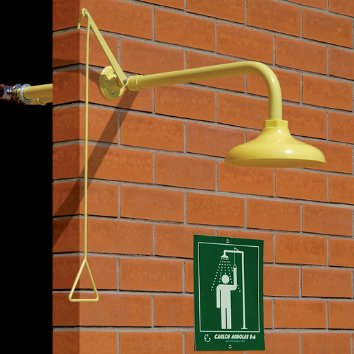 [039.421.24] Ducha De Emergencia Mural Acero Galvanizado E Incongelable