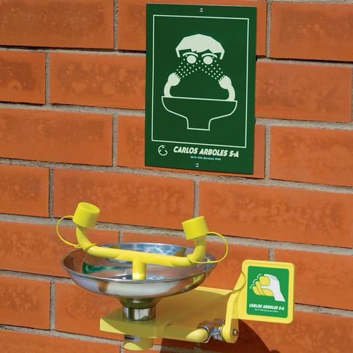 [039.421.67] LAVAOJOS MURAL CON RECOGEDOR ACERO INOXIDABLE