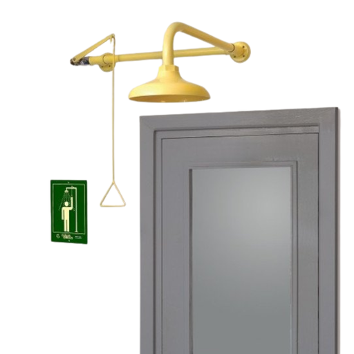 [CA1142] DUCHA MURAL SOBRE PUERTA MANDO IZQUIERDO, ROCIADOR ABS