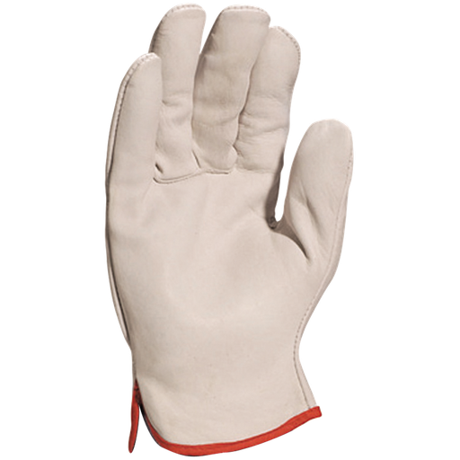 [DT628-10] LOTE DE 12 PARES DE GUANTES DE MANIPULACIÓN DOCKER DE CUERO FLOR TALLA 10.