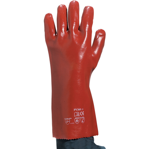 [DT645] LOTE DE 12 PARES DE GUANTES DE PVC PARA PRODUCTOS QUÍMICOS TALLA 10.