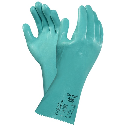 [RG100-9] PAR DE GUANTES DE NITRILO PARA PRODUCTOS QUÍMICOS TALLA 9.