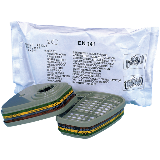 [M6059] LOTE DE 2 FILTROS ABEK1 PARA MÁSCARAS M7502 Y M6800S.