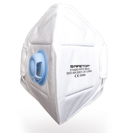 [31600] Ffp2 Nr D, Mascarilla Plegable Vertical Válvula Metal Free