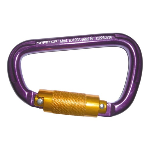 [80120A] MOSQUETÓN DE ROSCA, de aluminio extraligero apertura 22 mm