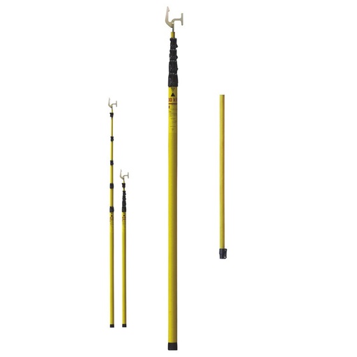 [80140-5] MANGO TELESCÓPICO 5 m, pértiga de fibra vidrio con mochila