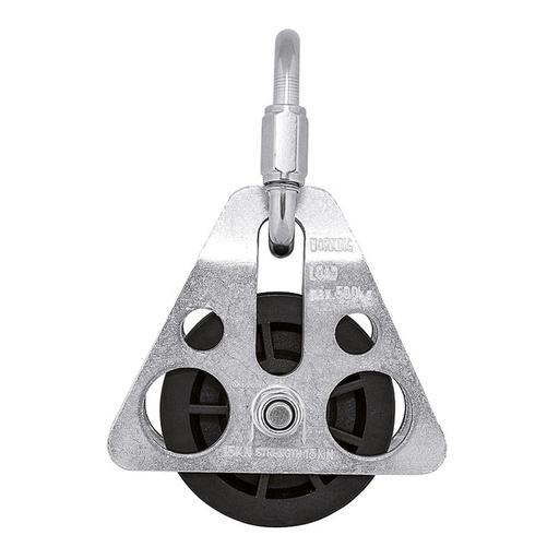 [80027] POLEA para trípode de acero, para cuerdas de 12 mm