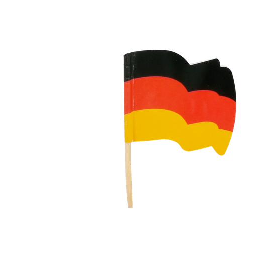 [216.76] BANDERITAS "ALEMANIA" 4x3/6,5 CM SURTIDO MADERA (144 UNID.)