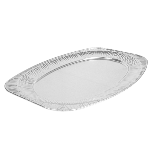 [135.65] Bandejas Ovales 54,8X36X2,2 Cm Aluminio (10 Unid.)