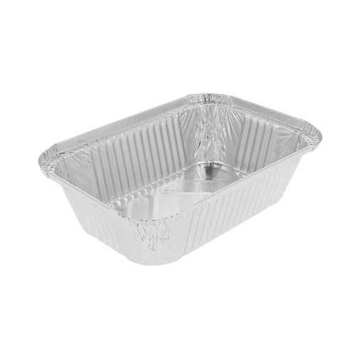 [135.71] Recipientes Rectangulares 900 Ml 20,2X13,7X5 Cm Aluminio (100 Unid.)