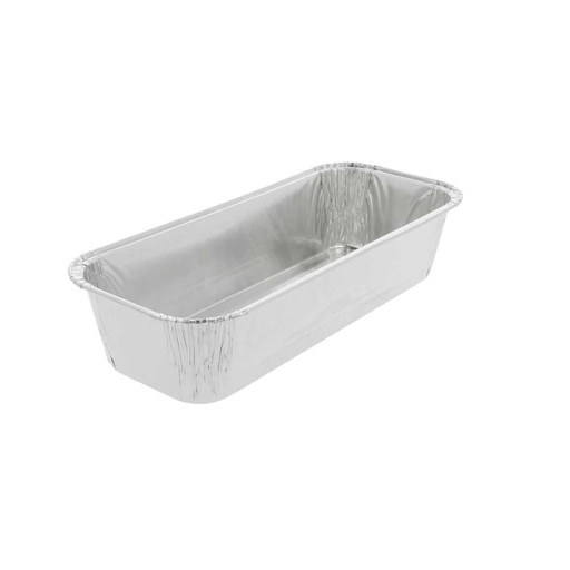 [135.55] RECIPIENTES PLUM CAKE 800 ML 23,8/20,5x10x5 CM ALUMINIO (100 UNID.)