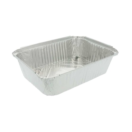 [135.73] Recipientes Rectangulares 2300 Ml 25,5X18,5X6 Cm Aluminio (400 Unid.)