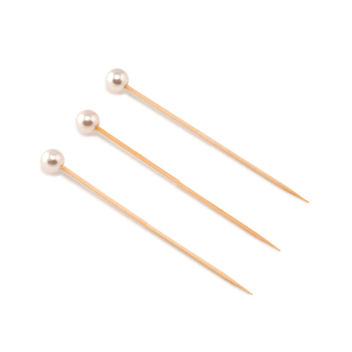 [191.72] PICKS "PERLA" 9 (h) CM NATURAL BAMBÚ (100 UNID.)