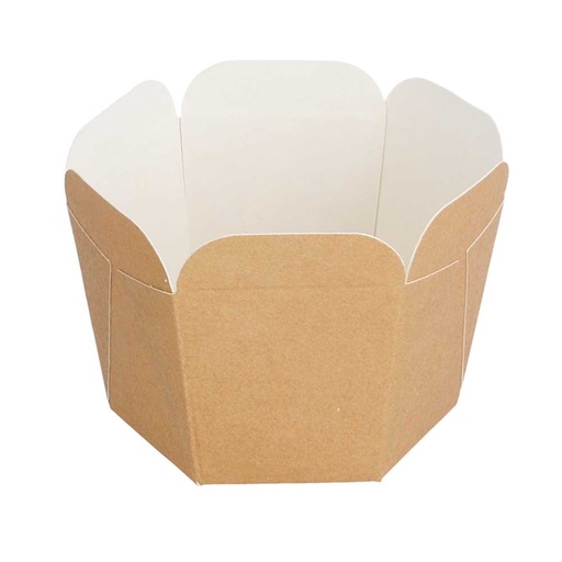 [223.18] Envases Para Mini Noodles 10 Cl 210 + 15 Pe G/M2 5X5 Cm Marrón Cartoncillo (100 Unid.)