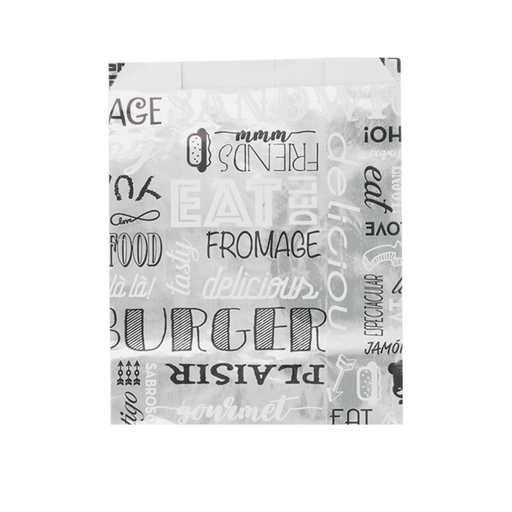 [260.24] Bolsas Para Fritos 'Parole' 35+20 G/M2 12+6X14 Cm Plateado Pergamino + Aluminio (500 Unid.)