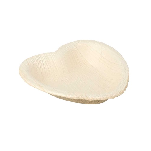 [223.92] Platos "Corazón" 'Areca' 10X10X1,5 Cm Natural Areca (200 Unid.)